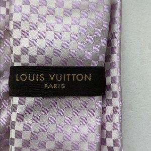 Louis Vuitton Tie - Light Pink Checkered Pattern